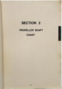 1980 General Motors Propeller Shaft Parts Book - Medium and Heavy Duty Trucks