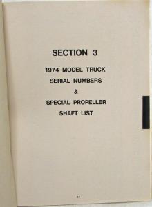 1980 General Motors Propeller Shaft Parts Book - Medium and Heavy Duty Trucks