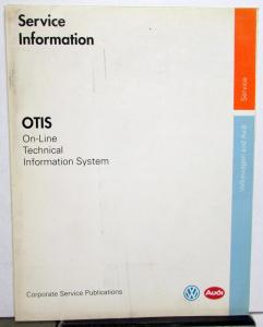 1991 VW-Audi On-Line Technical Information System Service Information Folder