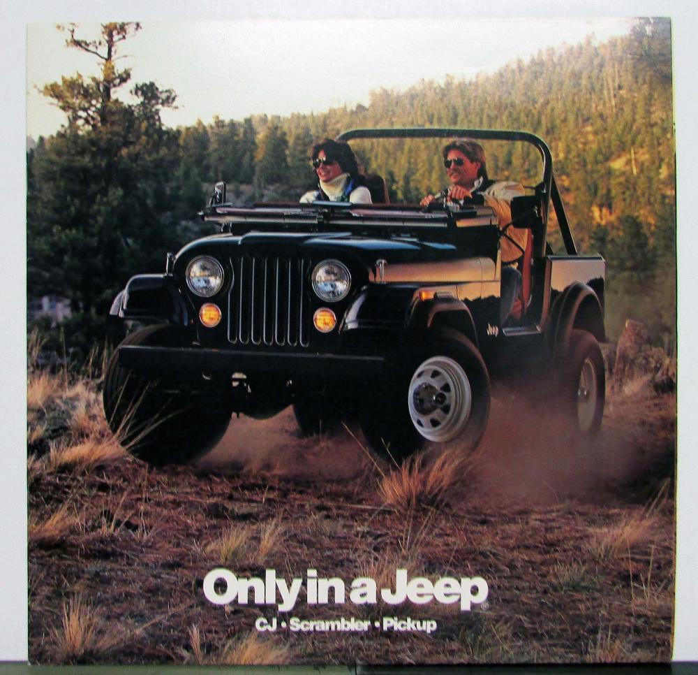 1985 Jeep CJ Scrambler Pickup Options Accessories Sales Brochure