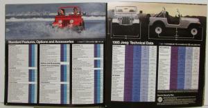 1985 Jeep CJ Scrambler Pickup Options Accessories Sales Brochure