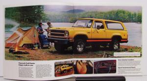 1980 Plymouth Trailduster Diagrams Options Sales Brochure