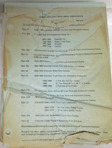 1938-1969 Chevrolet Truck Parts Book Series 40 thru 60 and 80 - Loose Leaf