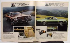 1972 Oldsmobile Toronado Ninety Eight Delta 88 Cutlass Diagrams Options Brochure