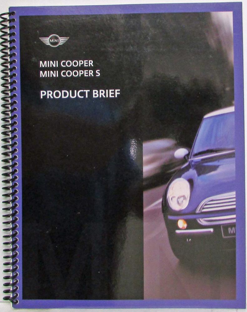 2002 MINI Cooper and Cooper S Product Brief Reference Booklet for