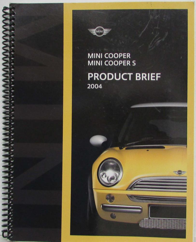 2004 MINI Cooper and Cooper S Product Brief Reference Booklet for