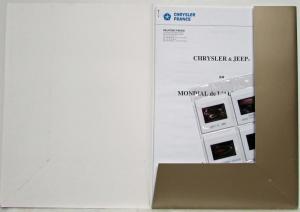 1998 Chrysler and Jeep at Paris Motor Show Media Info Press Kit - French Text