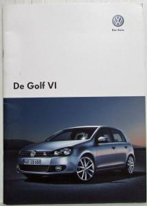 2009 Volkswagen VW Golf VI Sales Brochure - Dutch Text