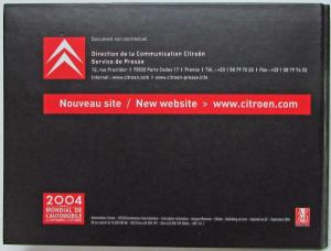 2004 Citroen Paris Motor Show Media Information Press Kit - Multi-Language