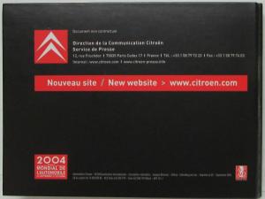 2004 Citroen Paris Motor Show Media Information Press Kit - Multi-Language