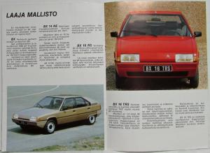 1985 Citroen BX Sales Brochure - Finnish Text