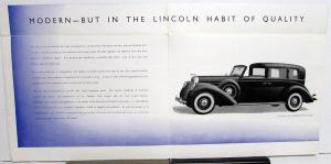 1938 Lincoln V12 Cabriolet De Ville UK Market Dealer Sales Folder Original Rare
