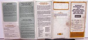 1978 GMC Truck/Chassis Series 1500 thru 3500 and Caballero Vehicle Warranty Info
