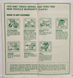 1979 GMC Truck 4500 thru 7000 Series Vehicle Warranty Information