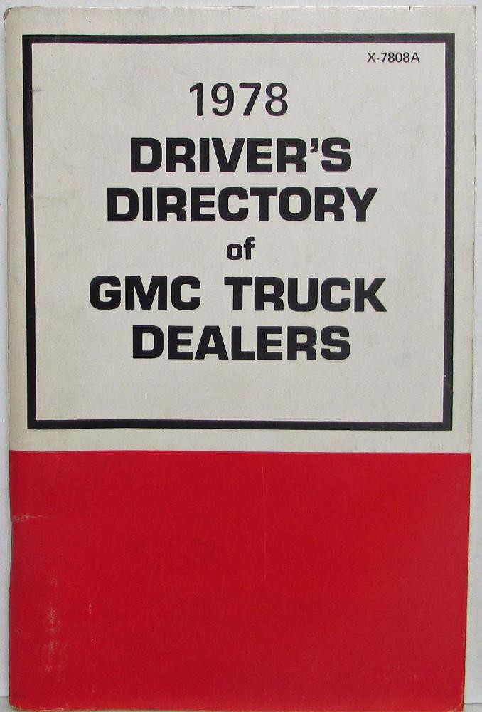 1978 GMC Truck Dealers Drivers Directory US/Canada