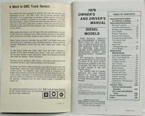 1979 GMC Medium and Heavy Duty Diesel Truck Owners and Drivers Manual