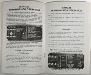 1979 GMC Medium and Heavy Duty Diesel Truck Owners and Drivers Manual