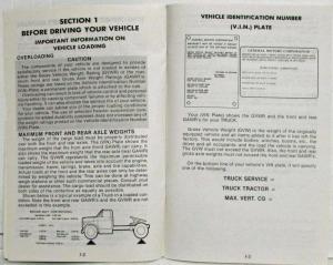 1980 GMC Medium and Heavy Duty Diesel Truck Owners and Drivers Manual