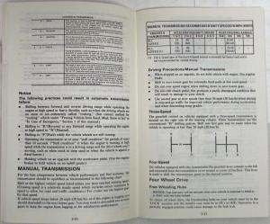 1980 GMC Truck Suburban and Jimmy Owners and Drivers Manual