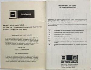 1980 GMC Truck Dealers Drivers Directory US/Canada