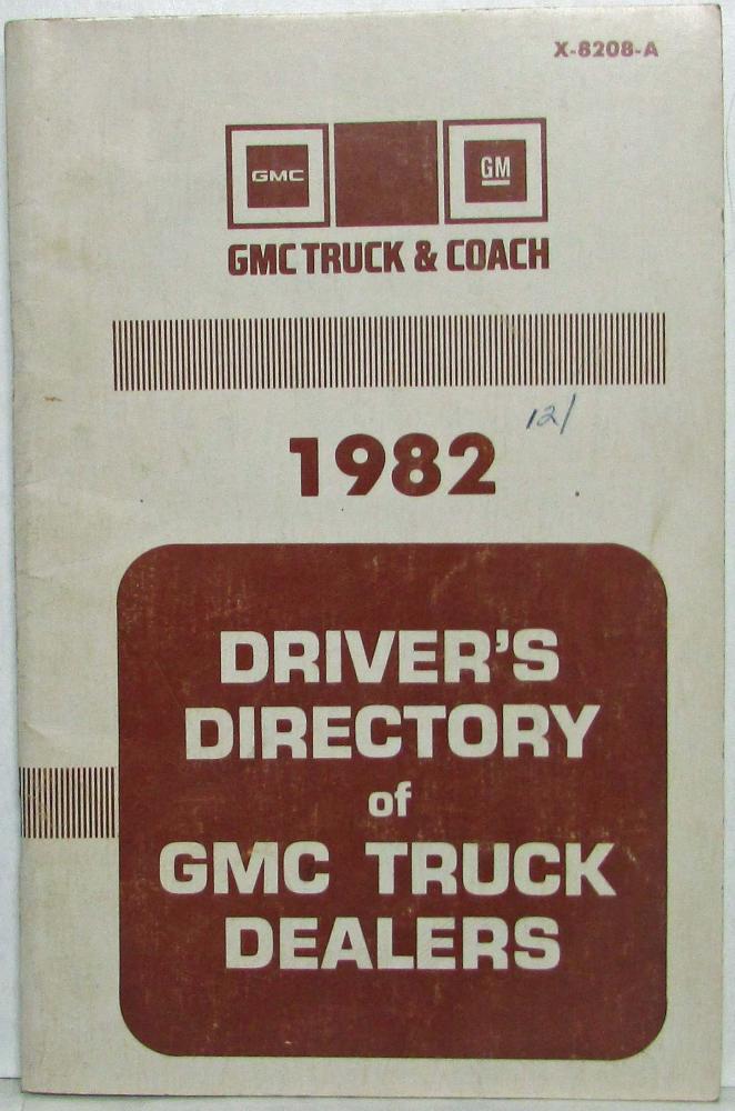 1982 GMC Truck Dealers Drivers Directory US/Canada