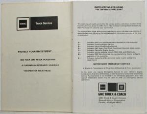 1982 GMC Truck Dealers Drivers Directory US/Canada