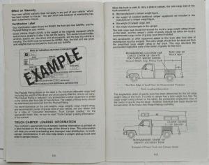 1982 GMC S-15 Truck Owners and Drivers Manual with Spare Wheel Code Change