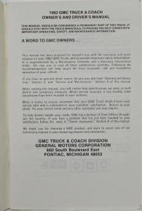 1982 GMC Truck Suburban and Jimmy Owners and Drivers Manual