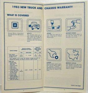 1983 GMC Truck 4 thru 7 Series Warranty Information