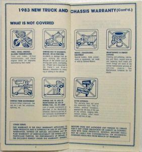 1983 GMC Truck 4 thru 7 Series Warranty Information