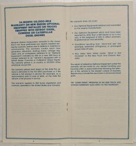 1983 GMC Truck 4 thru 7 Series Warranty Information