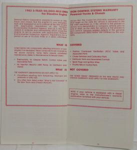 1983 GMC Truck 8 thru 9 Series Warranty Information