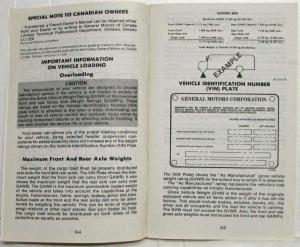 1983 GMC Truck School Bus Chassis Owners and Drivers Manual