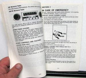 1983 GMC Truck Forward Control Chassis Models Owners and Drivers Manual