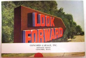 1938 Chevrolet Truck Sales Folder Mailer Look Forward Concord Garage MA Original