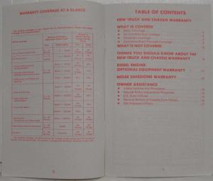 1984 GMC Truck Heavy Duty Models Warranty and Owner Assistance Information