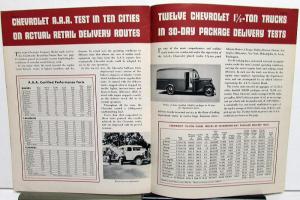 1938 1939 1940 Chevrolet Truck & AAA Performance Evaluation Sales Brochure