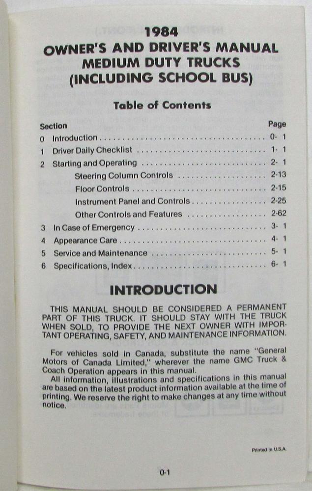 1984 CHEVY TRUCK OWNERS MANUAL PDF visual data 2