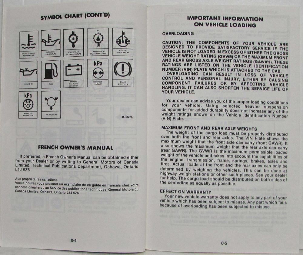 1984 GMC Medium Duty Truck Owners and Drivers Manual