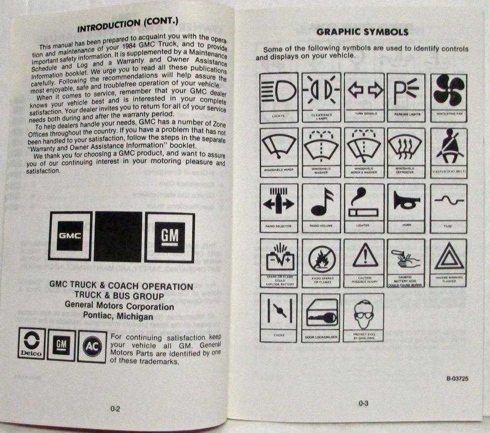 1984 CHEVY TRUCK OWNERS MANUAL PDF visual data 7