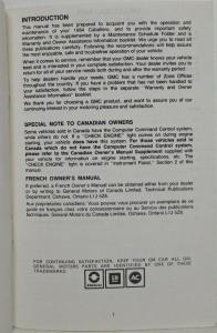 1984 GMC Truck Caballero Owners and Drivers Manual