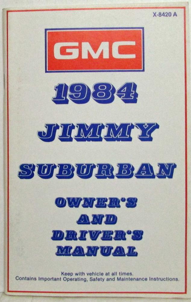 1984 CHEVY TRUCK OWNERS MANUAL PDF visual data 8