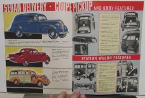1939 Chevrolet Truck Panel Express Pickup Truck Stake COE Woody Sales Brochure