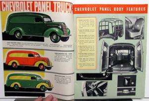 1939 Chevrolet Truck Panel Express Pickup Truck Stake COE Woody Sales Brochure