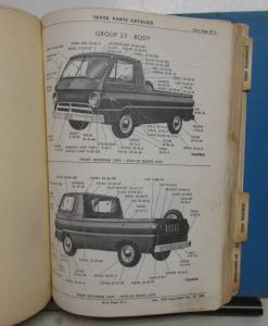 1963-1968 Dodge Truck Dealer Parts Catalog Book A100 Pickup 4WD Medium HD All