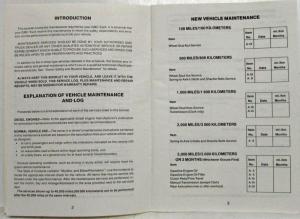 1985 GMC Medium Duty Truck Maintenance Schedule Booklet - Except Forward
