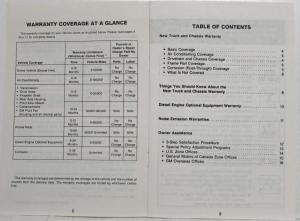 1986 GMC Heavy Duty Models Warranty and Owner Assistance Information