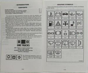 1986 GMC S-15 Truck Owners and Drivers Manual