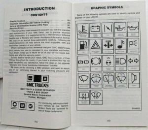 1986 GMC Truck Safari Van Owners and Drivers Manual