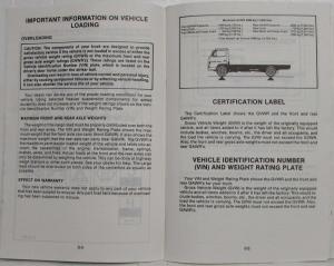 1986 GMC Forward 4000 Truck Owners and Drivers Manual